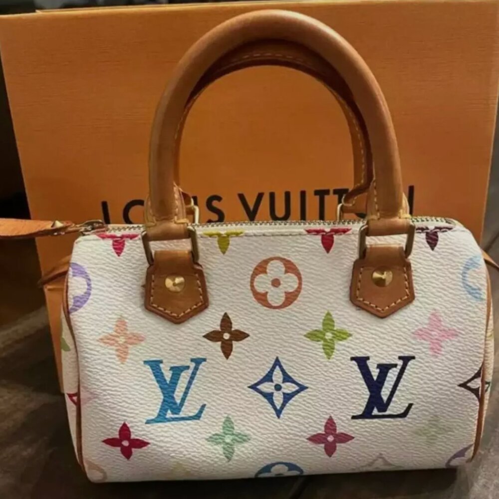 SOLD Multicolor Monogram Nano Speedy Murakami Collection Mini Sac HL Speedy